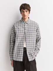 NN.07 Blue Deon Check Long Sleeve Shirt - Image 1 of 6