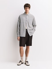 NN.07 Blue Deon Check Long Sleeve Shirt - Image 2 of 6
