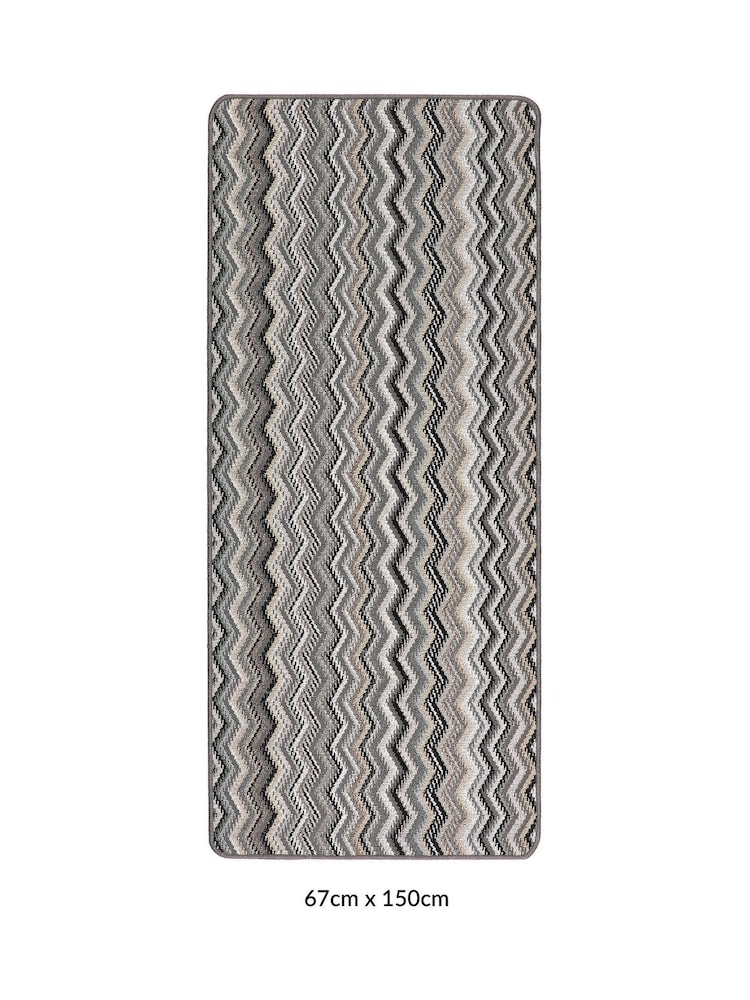 My Mat Candy Multi Monochrome Zig Zag Runner - Image 2 of 3 My Mat Candy Multi Monochrome Zig Zag Runner - Image 2 of 3