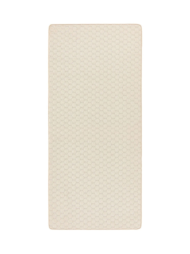 My Mat Ivory Sculptured Honeycomb Runner - Image 2 of 4 My Mat Ivory Sculptured Honeycomb Runner - Image 2 of 4