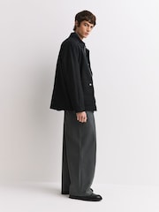 NN.07 Black Glenn Wax-Look Contrast Collar Jacket - Image 2 of 7