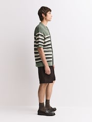NN.07 Green Lars Textured Stripe Shirt - Image 2 of 5