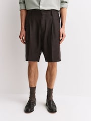 NN.07 Brown Kay Tailored Shorts - Image 4 of 7