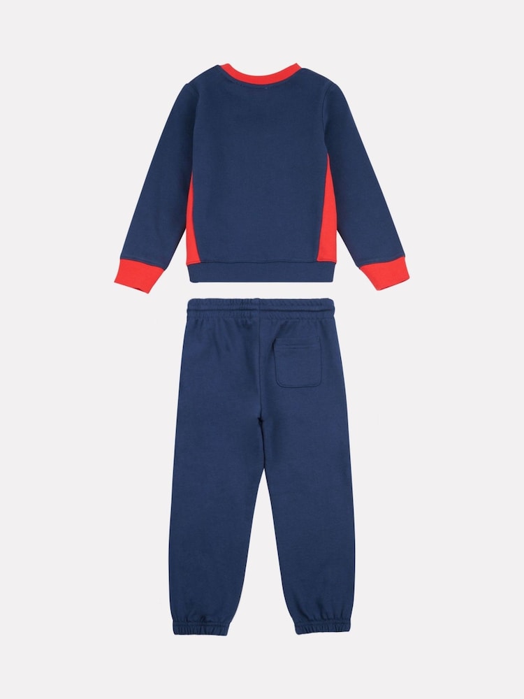 New Balance Blue Contrast FT Crew & Joggers Set - Image 2 of 5 New Balance Blue Contrast FT Crew & Joggers Set - Image 2 of 5