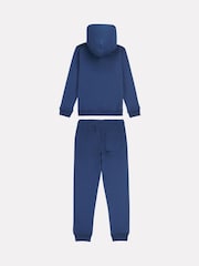 New Balance Blue French Terry Stacked Logo Zip Thru Hoodie & Joggers Set - Image 8 of 11