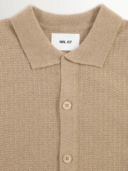 NN.07 Natural Ares Button Front Knit Shirt - Image 6 of 7