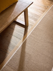 Natural Taped Border Jute Runner - Image 2 of 5