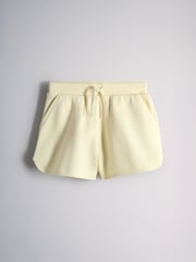 The Set 2 Pack Jersey Funnel Neck Zip Through Cropped Jacket and Shorts Yellow/Brown - Image 3 of 6