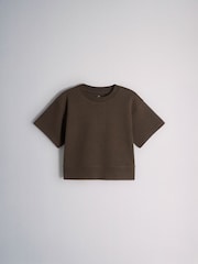 The Set 2 Pack Jersey Interlock Short Sleeve Crew and Short Sets Blue/Brown - Image 10 of 13