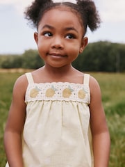 Lemon Yellow Spot Crochet Top And Short Set (3mths-7yrs) - Image 1 of 7