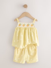 Lemon Yellow Spot Crochet Top And Short Set (3mths-7yrs) - Image 5 of 7