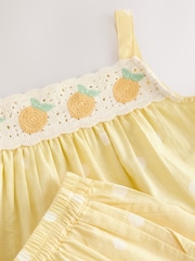 Lemon Yellow Spot Crochet Top And Short Set (3mths-7yrs) - Image 7 of 7