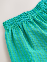 Green Seersucker Stripe Crochet Trim Shorts (3mths-7yrs) - Image 4 of 4