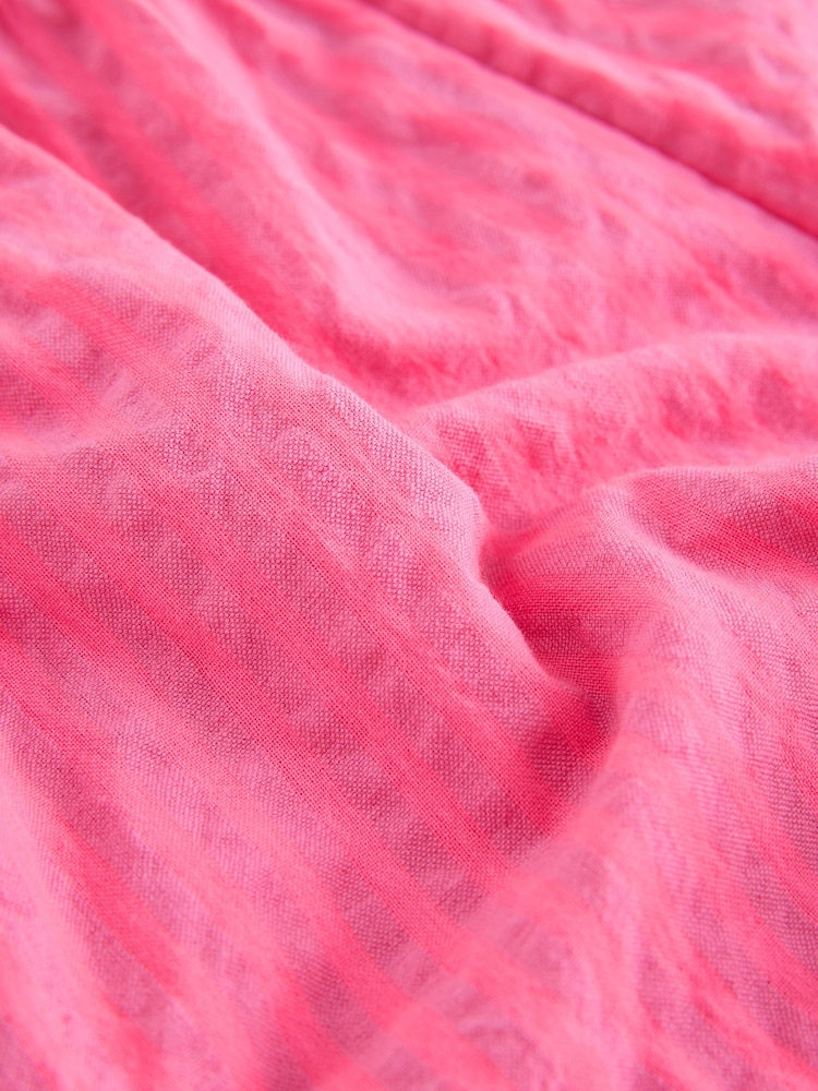 Pink Seersucker Stripe Crochet Trim Shorts (3mths-7yrs) - Image 4 of 4