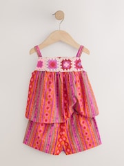 Multi Stripe Crochet Top And Short Set (3mths-7yrs) - Image 6 of 9