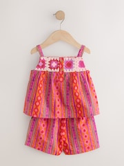 Multi Stripe Crochet Top And Short Set (3mths-7yrs) - Image 7 of 9