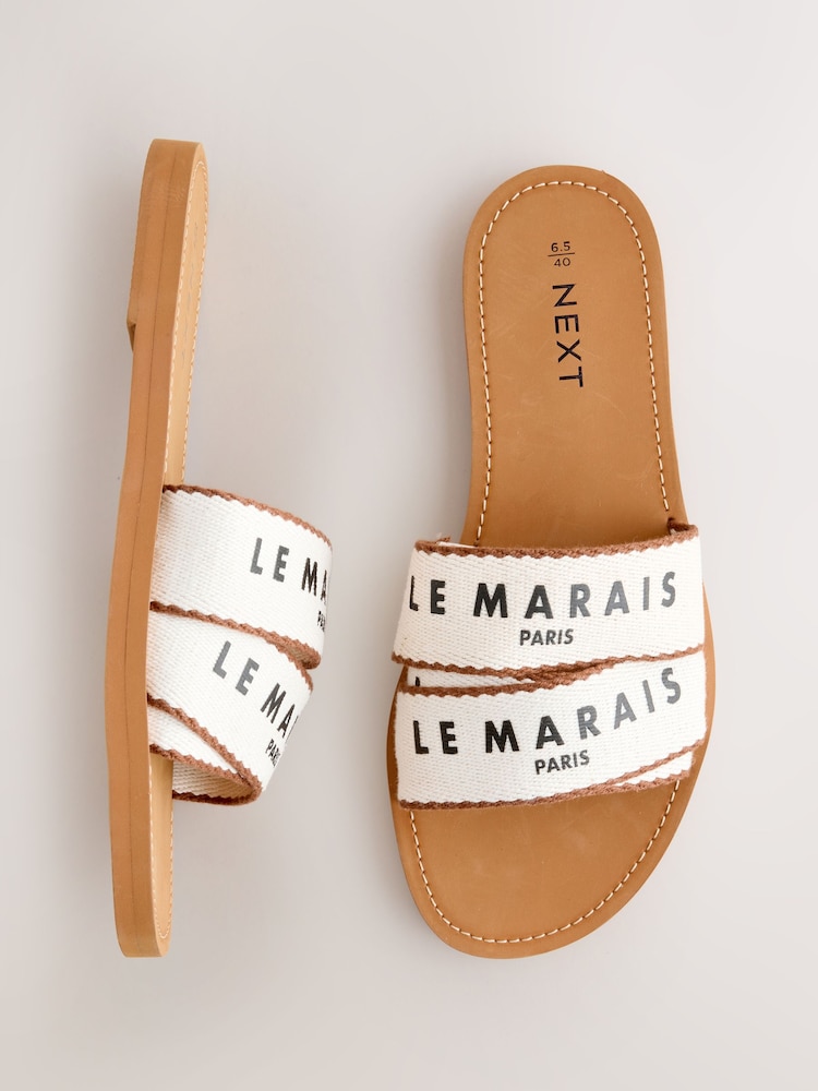Natural Le Marais Printed Mule Sandals - Image 1 of 9