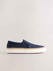 Navy Slip-On Espadrille Loafers - Image 2 of 5
