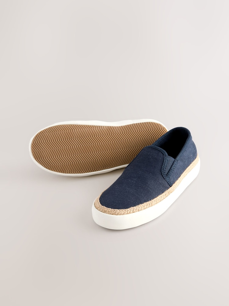 Navy Slip-On Espadrille Loafers - Image 5 of 5