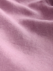 Pink Regular Fit Signature Basket Weave Linen Short Sleeve Shirt - Image 6 of 7