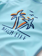 藍色 - 防曬防曬衣和游泳短褲組合（3個月-7歲） - 圖片 9，共 10