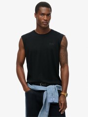 Superdry Black Essential Logo Tank Top - Image 1 of 6