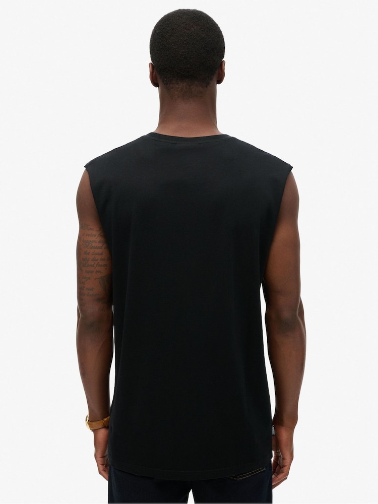 Superdry Black Essential Logo Tank Top - Image 2 of 6