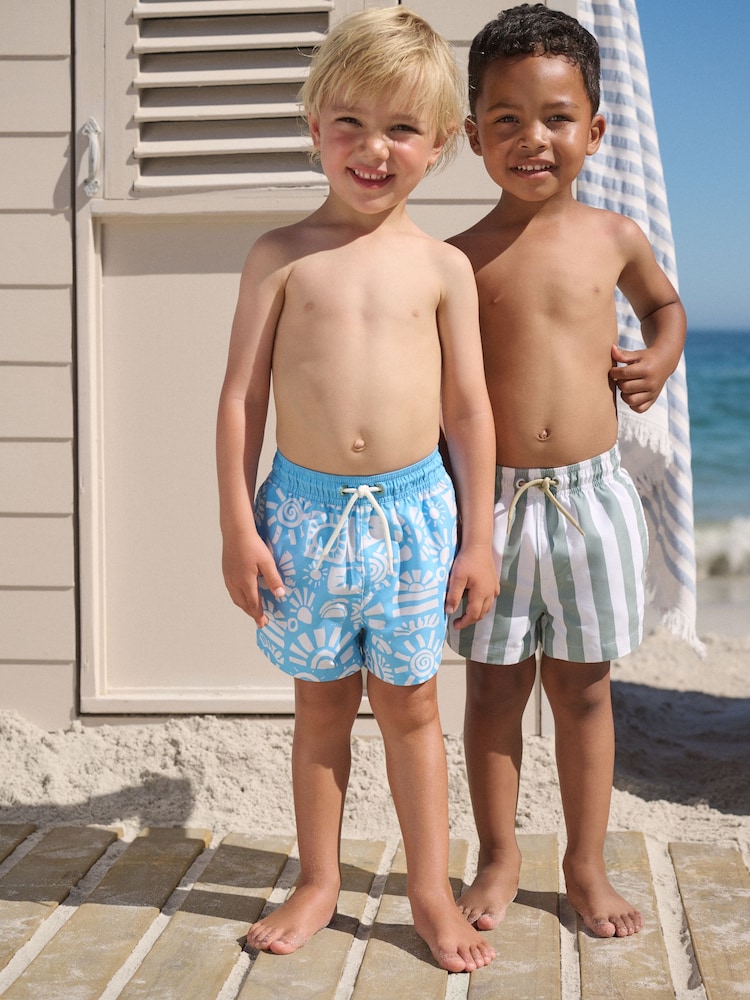 Blue/Green Swim Shorts 2 Pack (3mths-7yrs) - Image 1 of 7