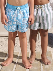 Blue/Green Swim Shorts 2 Pack (3mths-7yrs) - Image 3 of 7