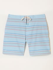 FatFace Light Blue Textured Stripe Board Short - Image 5 of 5