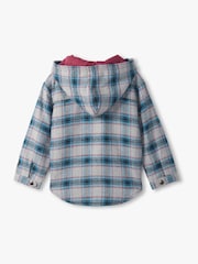 Hatley Grey Charcoal and Maroon Plaid Lined Hooded Jacket - Image 2 of 2