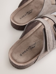 Neutral Suede Corkbed Slider Sandals - Image 4 of 5