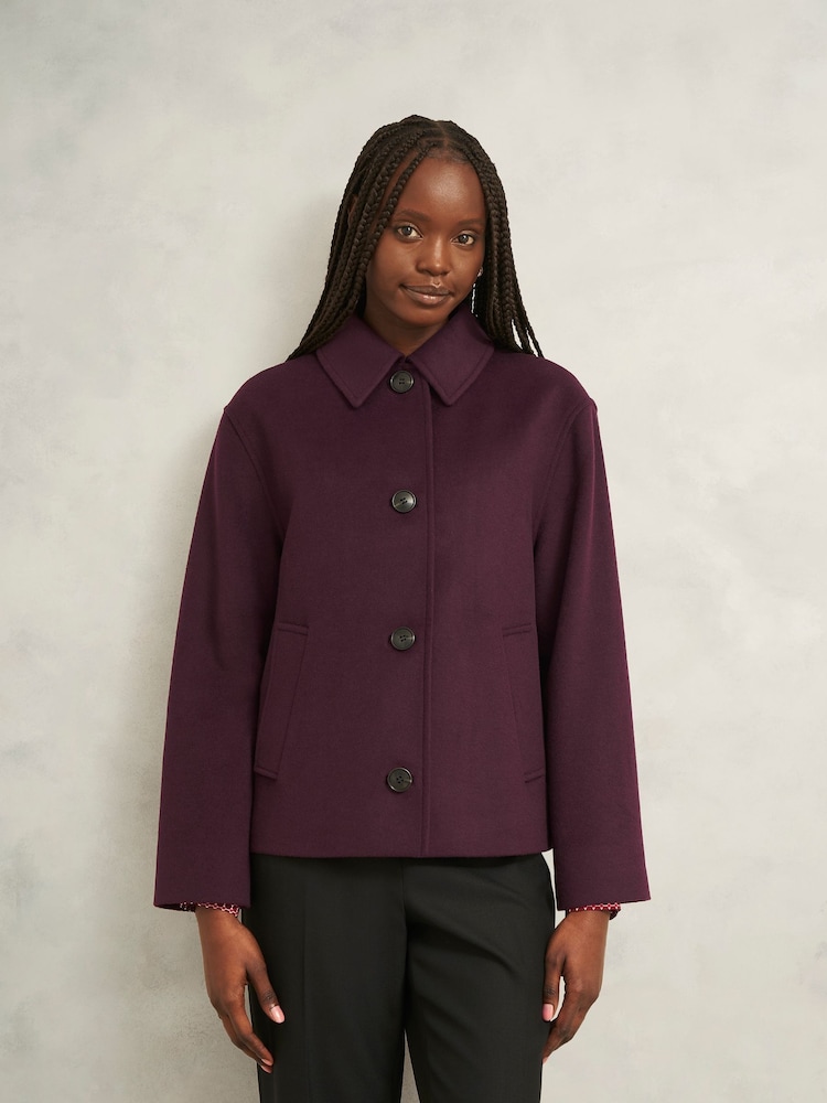 Hobbs Purple Zoe Coat - Image 1 of 4 Hobbs Purple Zoe Coat - Image 1 of 4