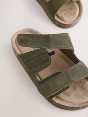 Khaki Suede Corkbed Slider Sandals - Image 5 of 5