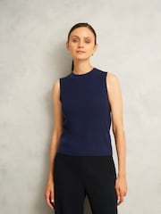 Hobbs Blue Yasmin Knitted Vest - Image 1 of 4