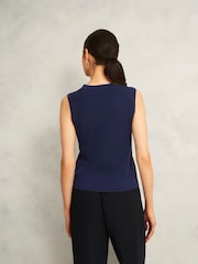 Hobbs Blue Yasmin Knitted Vest - Image 2 of 4