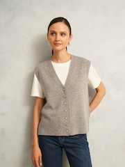 Hobbs Grey Maya Knitted Vest - Image 1 of 4