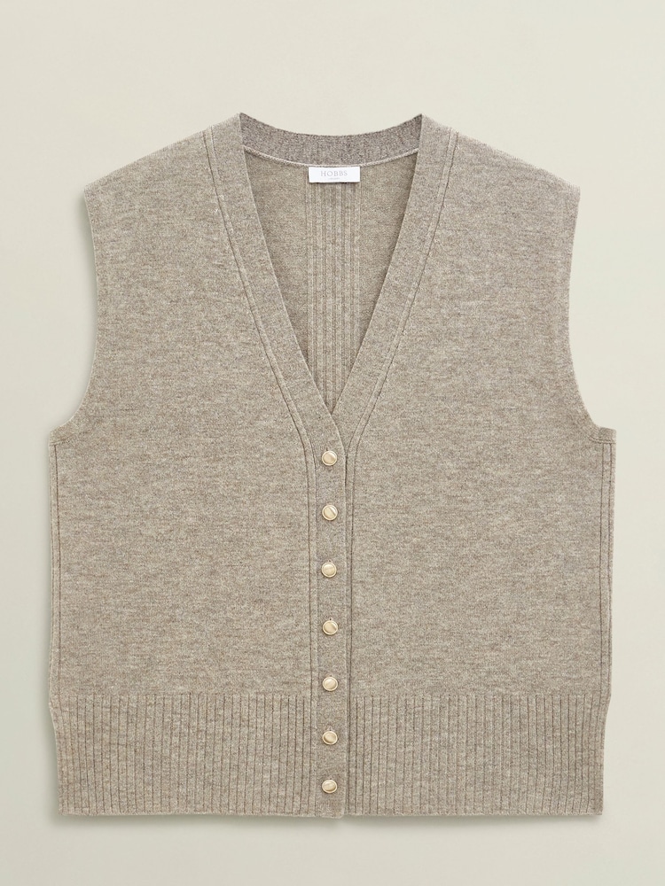 Hobbs Grey Maya Knitted Vest - Image 4 of 4
