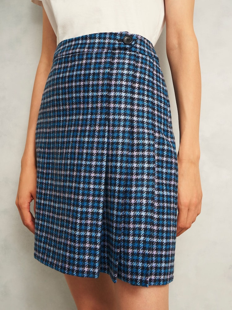 Hobbs Blue Molly Kilt Skirt - Image 2 of 4 Hobbs Blue Molly Kilt Skirt - Image 2 of 4