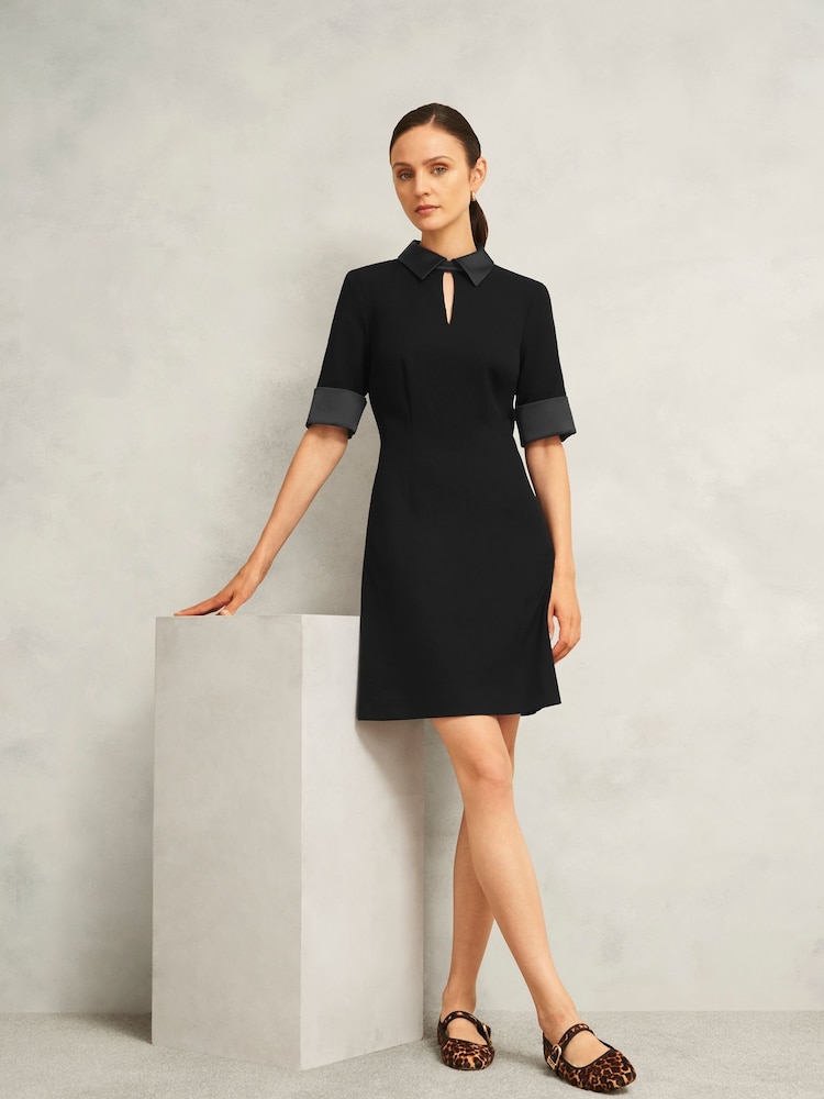 Hobbs Black Stella Dress - Image 1 of 4 Hobbs Black Stella Dress - Image 1 of 4