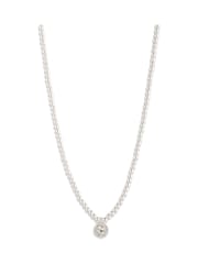 Lauren Ralph Lauren Silver Tone Crystal Pave Necklace - Image 1 of 2