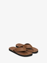 Superdry Brown Vintage Flip Flop - Image 5 of 8