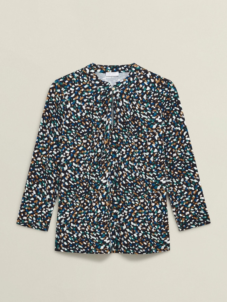 Hobbs Blue Margot Printed Top - Image 1 of 1