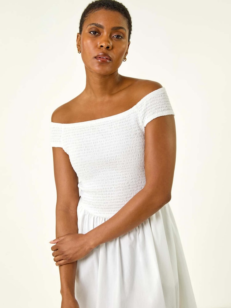 plain white midi dress White Midi Dress for Bridal Shower, Engagement Party & Civil Wedding