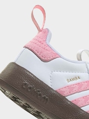 adidas Originals White Adifoam Samba Infant Trainers - Image 8 of 9