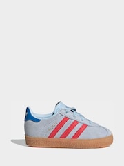 adidas Originals Blue Gazelle Comfort Closure Elastic Laces Infant Trainers - Image 1 of 11