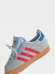 adidas Originals Blue Gazelle Comfort Closure Elastic Laces Infant Trainers - Image 10 of 11