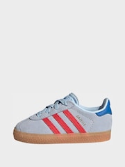 adidas Originals Blue Gazelle Comfort Closure Elastic Laces Infant Trainers - Image 11 of 11