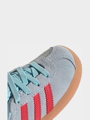 adidas Originals Blue Gazelle Comfort Closure Elastic Laces Infant Trainers - Image 6 of 11