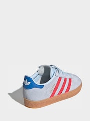 adidas Originals Blue Gazelle Comfort Closure Elastic Laces Infant Trainers - Image 9 of 11